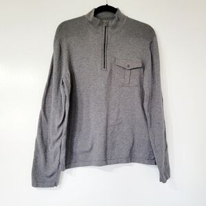 MICHAEL Michael Kors Gray Half Zip Pullover Sweater Size L